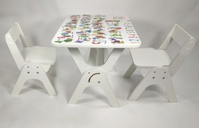 Детский растущий стол-парта и два стула Я САМ "Умка-Дуо" (Алфавит) в Игре - igra.mebel-74.com | фото