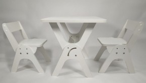 Детский растущий стол-парта и два стула Я САМ "Умка-Дуо" (Белый) в Игре - igra.mebel-74.com | фото