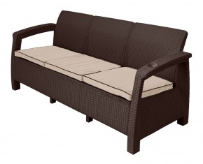 Диван Yalta Premium Sofa 3 Set (Ялта) шоколадный (+подушки под спину) в Игре - igra.mebel-74.com | фото