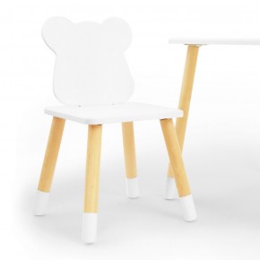Комплект детской мебели стол и два стула Мишутка (Белый/Белый/Береза) в Игре - igra.mebel-74.com | фото