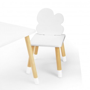 Комплект детской мебели стол и два стула Облачко (Белый/Белый/Береза) в Игре - igra.mebel-74.com | фото