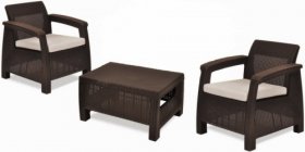 Комплект мебели Корфу Уикенд (Corfu Weekend) коричневый - серо-бежевый * в Игре - igra.mebel-74.com | фото