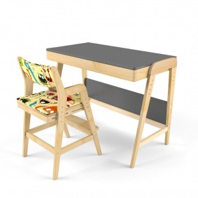 Комплект растущий стол и стул с чехлом 38 попугаев «Вуди» (Серый, Береза, Монстры) в Игре - igra.mebel-74.com | фото