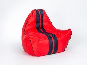 Кресло бескаркасное Авто (Красное с черной полосой) в Игре - igra.mebel-74.com | фото