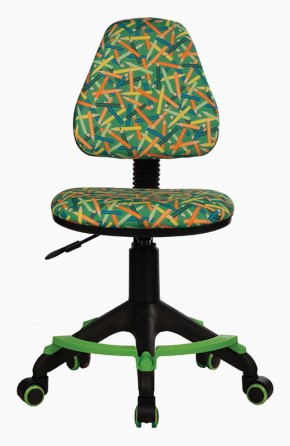 Кресло детское Бюрократ KD-4-F/PENCIL-GN зеленый карандаши в Игре - igra.mebel-74.com | фото