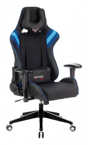 Кресло игровое Бюрократ VIKING 4 AERO BLUE черный/синий в Игре - igra.mebel-74.com | фото