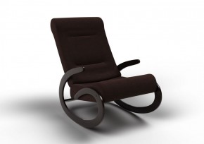 Кресло-качалка Мальта 10-Т-Ш (ткань/венге) ШОКОЛАД в Игре - igra.mebel-74.com | фото
