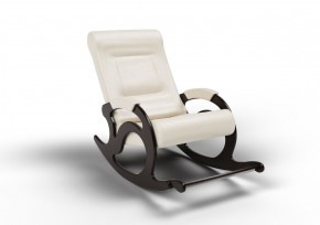 Кресло-качалка Тироль 12-К-КР (экокожа/венге) КРЕМ в Игре - igra.mebel-74.com | фото