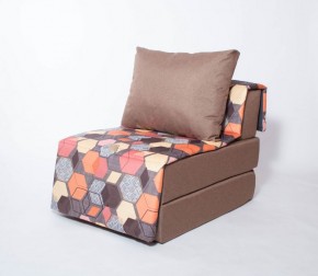 Кресло-кровать бескаркасное Харви (коричневый-геометрия браун) в Игре - igra.mebel-74.com | фото