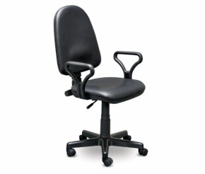 Кресло офисное Престиж+ (черный кожзам PV-1) г/п 140/ПВМ/ гольф в Игре - igra.mebel-74.com | фото
