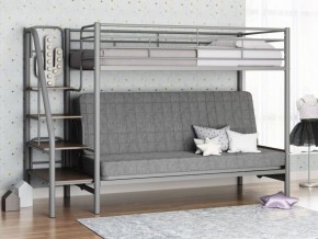 Кровать двухъярусная с диваном "Мадлен-3" (Серый/Серый) в Игре - igra.mebel-74.com | фото