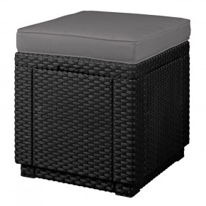 Пуфик Куб с подушкой (Cube with cushion) графит - прохладный серый в Игре - igra.mebel-74.com | фото
