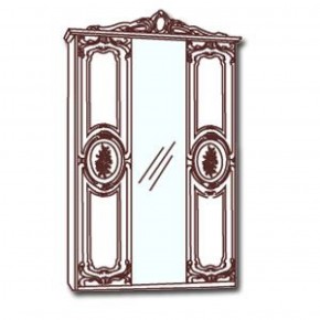 Шкаф 3-х дверный с зеркалами (01.143) Роза (беж) в Игре - igra.mebel-74.com | фото