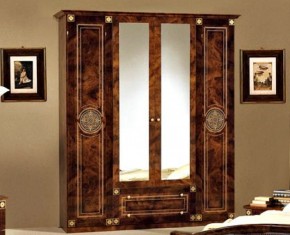 Шкаф 4-х дверный с зеркалами (02.144) Рома (орех) в Игре - igra.mebel-74.com | фото