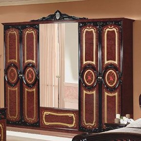 Шкаф 6-и дверный с зеркалами (01.146) Роза (могано) в Игре - igra.mebel-74.com | фото
