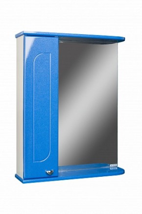 Шкаф-зеркало Радуга Синий металлик 55 левый АЙСБЕРГ (DA1129HZR) в Игре - igra.mebel-74.com | фото