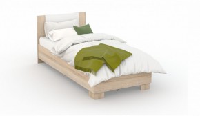 Спальня Аврора Кровать 90 со встроенным основанием под матрас Дуб сонома/Белый в Игре - igra.mebel-74.com | фото